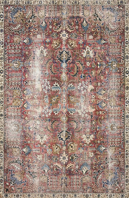 Loloi Chris Loves Julia Jules Collection JUL-01 Merlot/Multi 2'-3'' x 3'-9'', .13" Pile Height, Accent Rug