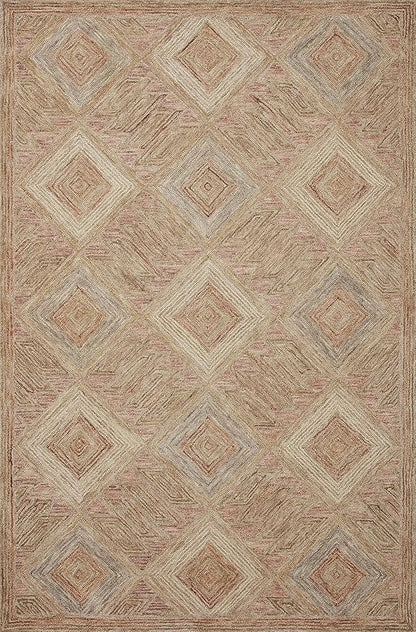 Loloi Varena Collection VAR-02 Berry/Multi 5'-0" x 7'-6" Area Rug