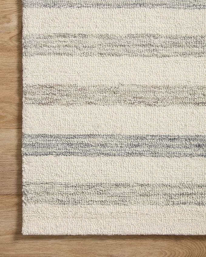 Loloi Chris Loves Julia Chris Collection CHR-05 Ivory/Slate 2'-0'' x 5'-0'', .50" Pile Height, Accent Rug
