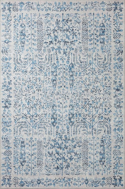 Loloi Rifle Paper Co. Maison Collection MAO-07 Blue 7'-6" x 9'-6", .19" Pile Height, Area Rug