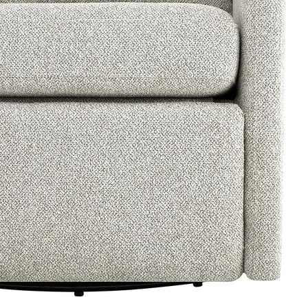 CHITA Swivel Accent Chair with Electric Footrests, FSC Certified Upholstered Living Room Sofa Chair with Power Motor, USB and Type-C Ports, Light Grey