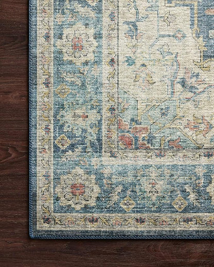 Loloi Skye Collection SKY-12 Ocean/Multi 7' x 9' Oval Area Rug