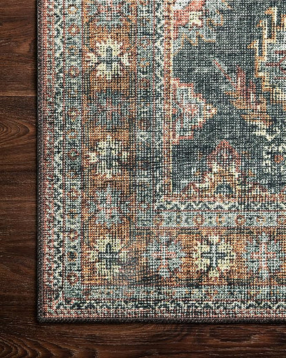 Loloi II Skye Collection SKY-10 Sea/Rust 2'-6" x 7'-6" Runner Rug