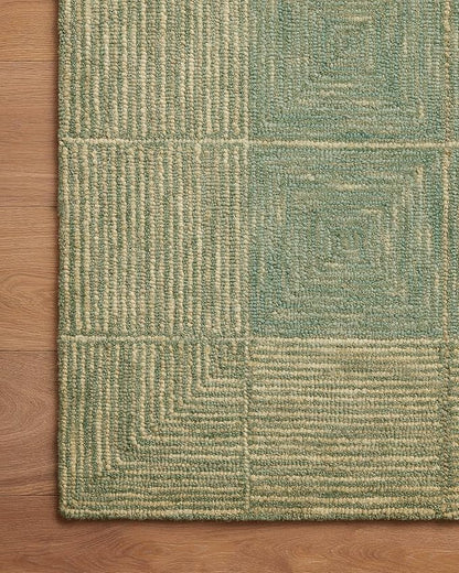 Loloi Chris Loves Julia Francis Collection FRA-02 Green/Natural 8'-6" x 12' Area Rug