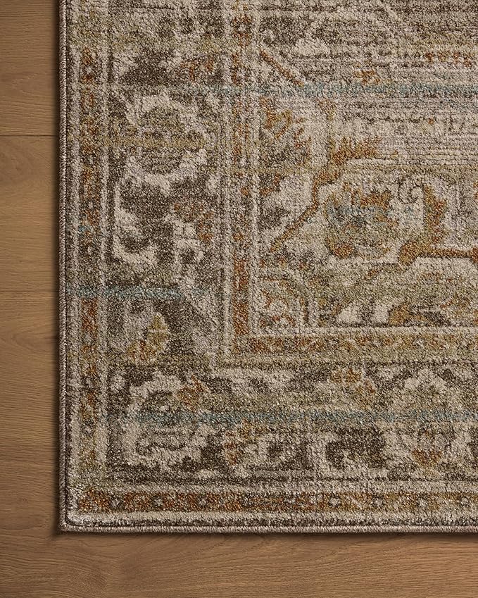 Loloi Magnolia Home by Joanna Gaines Mona Collection MOA-01 BARK/Sunrise 3'-7" x 5'-7" Accent Rug