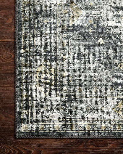 Loloi Skye Collection SKY-09 Graphite/Silver 8'-0" x 8'-0" Round Area Rug