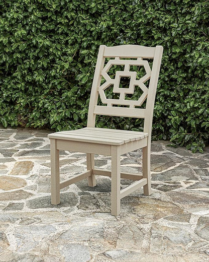 Martha Stewart by POLYWOOD® Chinoiserie Dining Side Chair in Sand
