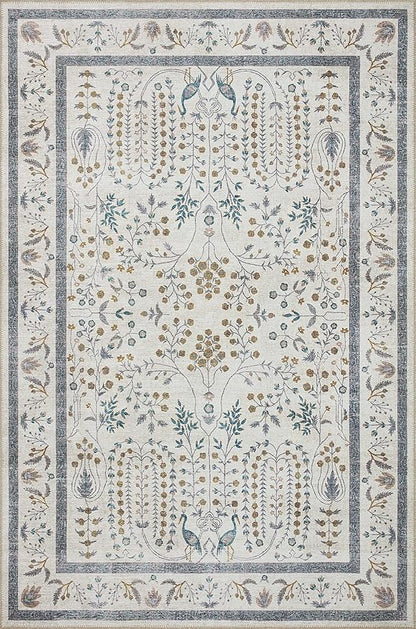 Loloi Rifle Paper Co. Maison Collection MAO-05 Wisteria Cream 2'-3" x 3'-9", .19" Pile Height, Accent Rug