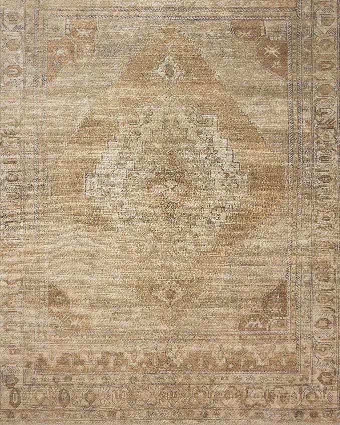 Loloi Amber Lewis Cambria Collection CBR-03 Taupe/Antique Bronze 6'-0" x 9'-0" Area Rug Jute, Neutral, Vintage Style, Antique Tone, Living, Bedroom, Dining, Carpet