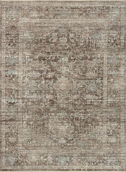 Loloi Magnolia Home by Joanna Gaines Millie Collection MIE-03 Charcoal/Dove 2'-7" x 8'-0", .25" Pile Height, Runner Rug