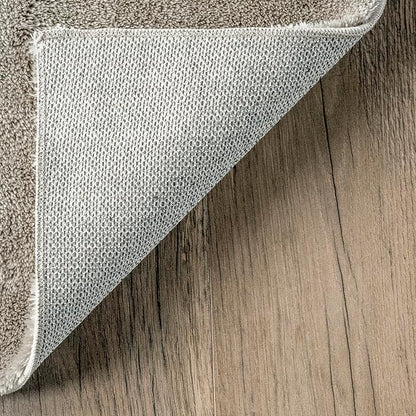 nuLOOM 8' x 10' Cozy Plush SuperiorWash Area Rug, Machine Washable, Non-Slip, Soft Fluffy Shag Carpet for Living Room Bedroom Kids Room Nursery Home Decor, Loni Beige