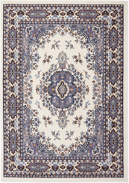 Home Dynamix Premium Sakarya Traditional Medallion Border Area Rug, Porcelain, 3'7"x5'2" Rectangle