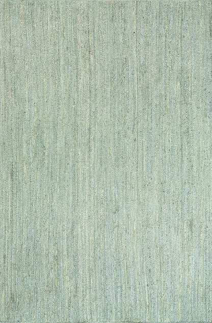 nuLOOM 8x10 Rigo Jute Hand Woven Area Rug, Green, Solid Farmhouse Design, Natural Fiber, For Bedroom, Living Room, Dining Room, Hallway, Office, Kitchen, Entryway