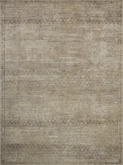 Loloi Amber Lewis Cambria Collection CBR-01 Ash/Bark 7'-6" x 9'-6" Area Rug Jute, Neutral, Vintage Style, Antique Tone, Living, Bedroom, Dining, Carpet