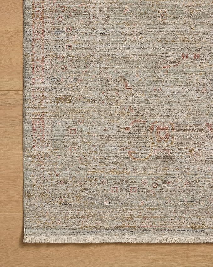 Loloi Chris Loves Julia Ida Collection IDA-05 Spa/Sunrise 3'-6" x 5'-6", .19" Pile Height, Accent Rug
