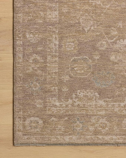 Loloi Chris Loves Julia Louisa Collection LOI-04 Taupe/Gold 9'-6" x 9'-6", .38" Pile Height, Round Area Rug