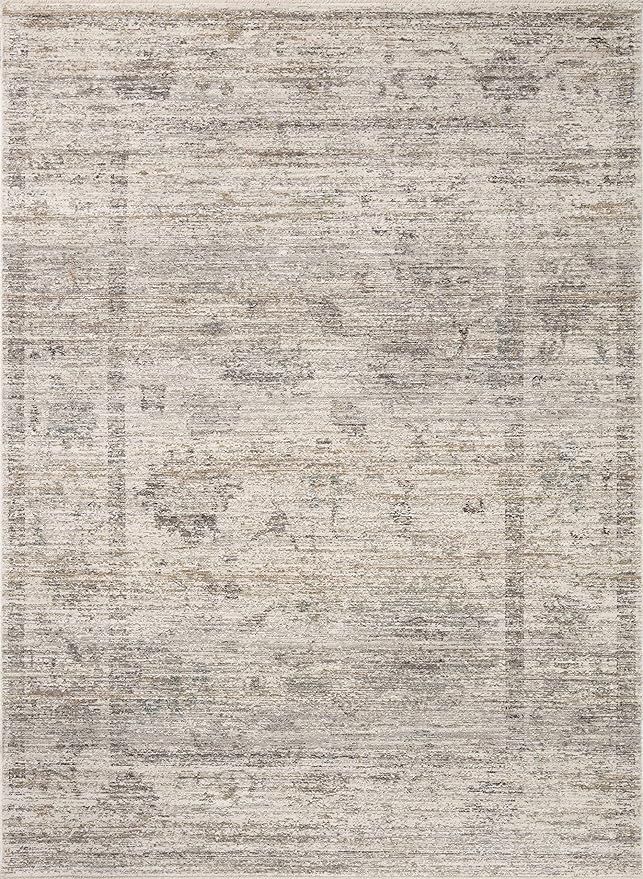Loloi Magnolia Home by Joanna Gaines Millie Collection MIE-01 Silver/Dove 11'-6" x 15'-7", .25" Pile Height, Area Rug
