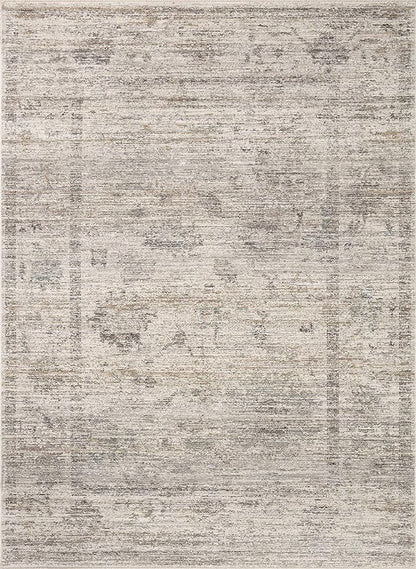 Loloi Magnolia Home by Joanna Gaines Millie Collection MIE-01 Silver/Dove 11'-6" x 15'-7", .25" Pile Height, Area Rug