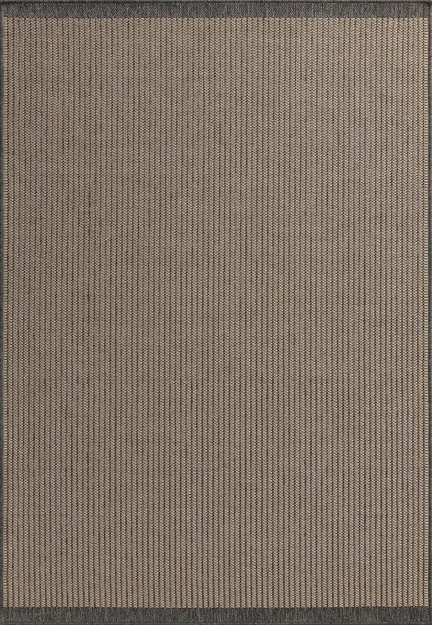 Loloi Chris Loves Julia Providence Collection PRC-03 Wheat/Charcoal 5' x 7'-7", .12" Pile Height, Indoor/Outdoor Area Rug