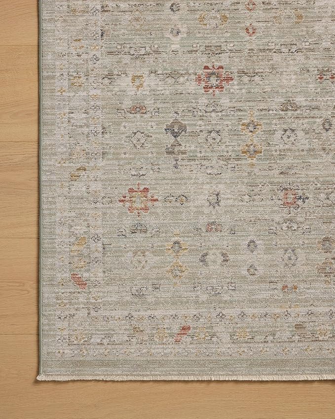 Loloi Chris Loves Julia Ida Collection IDA-04 Spa/Multi 6'-3" x 9'-4", .19" Pile Height, Area Rug