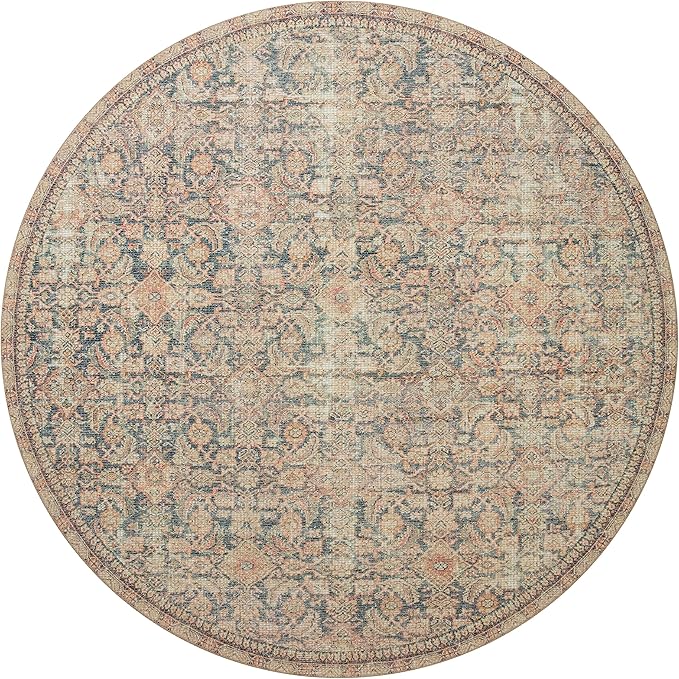 Loloi Angela Rose Aubrey Collection AUB-01 Navy/Multi 2'-6" x 7'-6", .19" Pile Height, Runner Rug