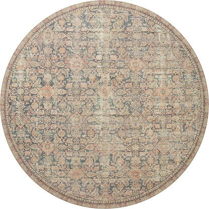 Loloi Angela Rose Aubrey Collection AUB-01 Navy/Multi 7'-6" x 9'-6", .19" Pile Height, Area Rug