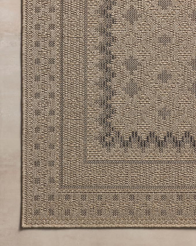 Loloi Chris Loves Julia Providence Collection PRC-06 Charcoal/Dove 8'-6" x 12', .12" Pile Height, Indoor/Outdoor Area Rug