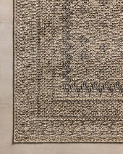 Loloi Chris Loves Julia Providence Collection PRC-06 Charcoal/Dove 3'-9" x 5'-9", .12" Pile Height, Indoor/Outdoor Accent Rug