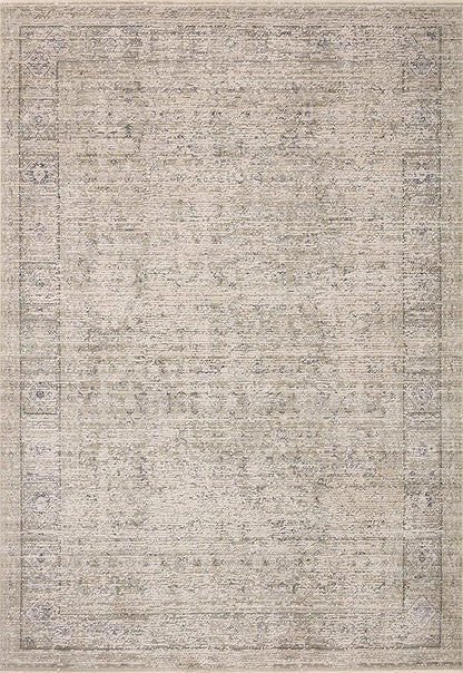 Loloi Amber Lewis Alie Collection ALE-03 Taupe/Dove 7'-10'' x 7'-10'', .13'' Pile Height, Round Area Rug