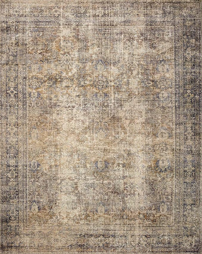 Loloi Amber Lewis Morgan Collection MOG-01 Sunset/Ink 5'-0" x 7'-0" 38" Thick Area Rug feat. CloudPile, Neutral, Room Décor, Vintage Inspired, Livingroom, Bedroom, Dining Area