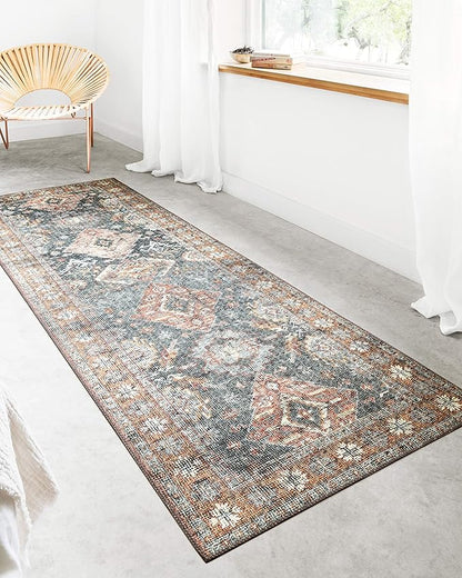 Loloi Skye Collection SKY-10 Sea/Rust 8'-0" x 8'-0" Round Area Rug