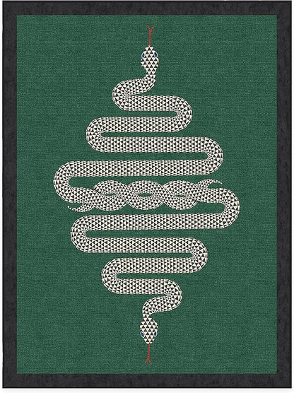 RUGGABLE x Jonathan Adler Washable Modern Area Rug – Venom Emerald 9x12, Stain-Resistant, Non-Slip – Large Machine Washable Rugs for Living Room, Bedroom, Hallway, Entryway & Office–with Standard Pad