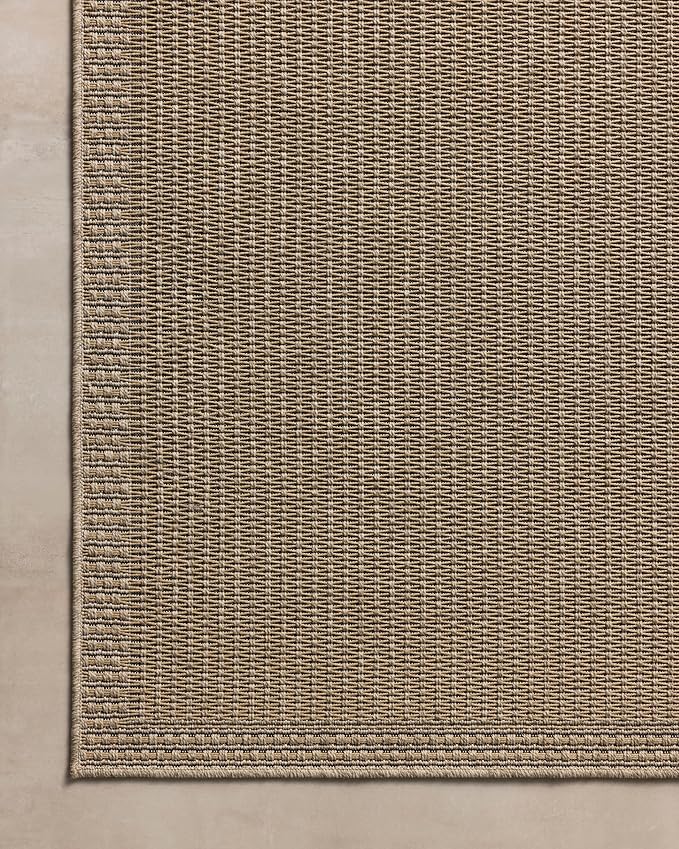 Loloi Chris Loves Julia Providence Collection PRC-02 Natural/Sand 5' x 7'-7", .12" Pile Height, Indoor/Outdoor Area Rug