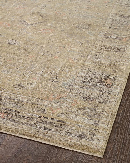 Loloi Magnolia Home by Joanna Gaines Millie Collection MIE-03 Gold/Charcoal 2'-3" x 3'-10", .25" Pile Height, Accent Rug