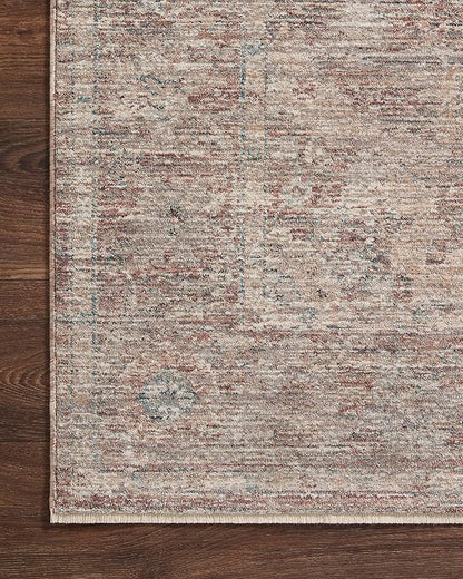 Loloi Magnolia Home by Joanna Gaines Millie Collection MIE-04 Brick/Fog 2'-7" x 14', .25" Pile Height, Runner Rug
