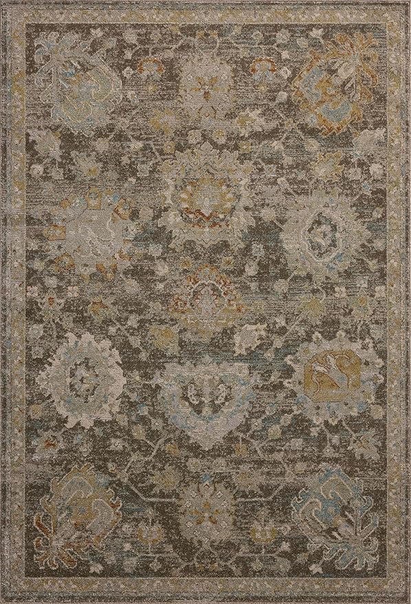 Loloi Magnolia Home by Joanna Gaines Mona Collection MOA-02 BARK/Multi 7'-6" x 10' Area Rug