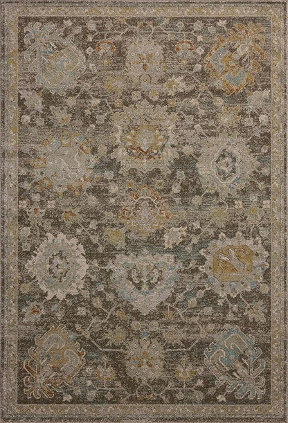 Loloi Magnolia Home by Joanna Gaines Mona Collection MOA-02 BARK/Multi 7'-6" x 7'-6" Round Area Rug