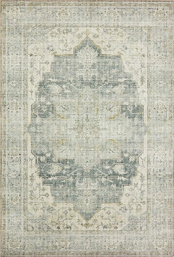 Loloi II Skye Collection SKY-12 Charcoal/Dove 3'-6" x 5'-6" Accent Rug