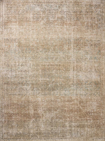 Loloi Amber Lewis Cambria Collection CBR-08 Ocean/Brick 6'-0" x 9'-0" Area Rug Jute, Neutral, Vintage Style, Antique Tone, Living, Bedroom, Dining, Carpet