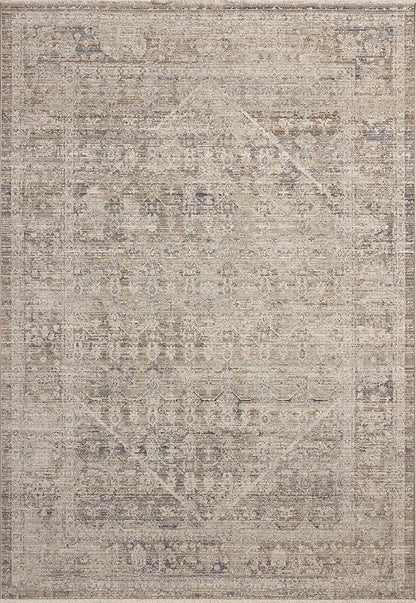Loloi Chris Loves Julia Ida Collection IDA-06 Slate/Natural 2'-7" x 8'-0", .19" Pile Height, Runner Rug