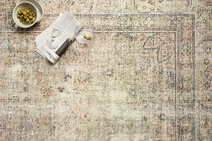 Loloi Margot Collection MAT-01 Antique/Sage 2'-6" x 7'-6" Runner Rug feat. CloudPile, No-Shed Easy Clean Large Patterned Area Rug for Living Room, Bedroom, Dining Area