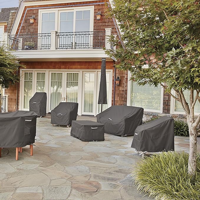 Classic Accessories Ravenna Water-Resistant 76 Inch Patio Sofa/Loveseat Cover, Patio Furniture Covers