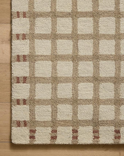 Loloi Magnolia Home by Joanna Gaines Waylon Collection WAY-02 Natural/Rust 2'-6" x 7'-6" Runner Rug