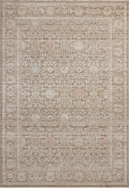 Loloi Chris Loves Julia Ida Collection IDA-03 Bark/Multi 5'-3" x 7'-6", .19" Pile Height, Area Rug