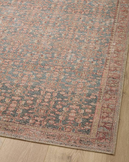 Loloi Angela Rose Aubrey Collection AUB-04 Blue/Terracotta 2'-0" x 5'-0", .19" Pile Height, Accent Rug