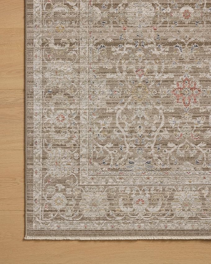 Loloi Chris Loves Julia Ida Collection IDA-03 Bark/Multi 2'-7" x 8'-0", .19" Pile Height, Runner Rug
