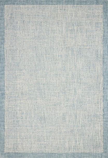 Loloi Magnolia Home by Joanna Gaines Henley Collection HNY-01 Ivory/Blue 2'-6" x 9'-6" Runner Rug