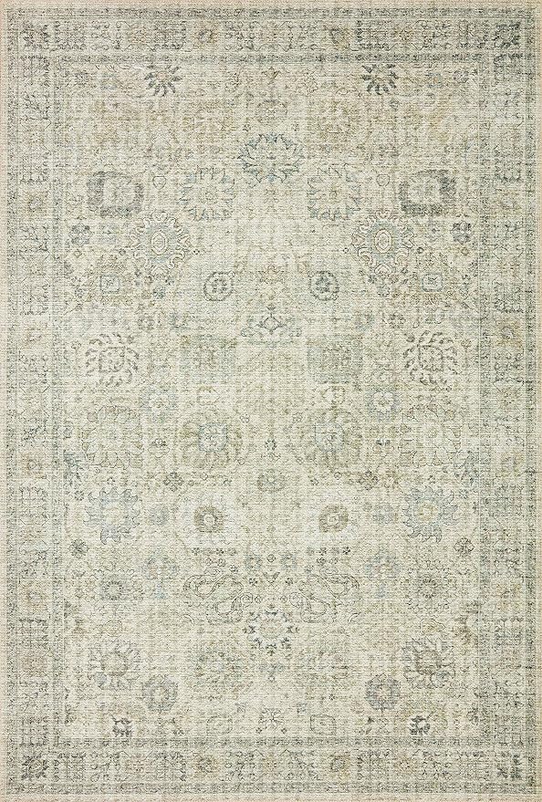 Loloi II Skye Collection SKY-14 Natural/Sage 5'-0" x 7'-6" Area Rug