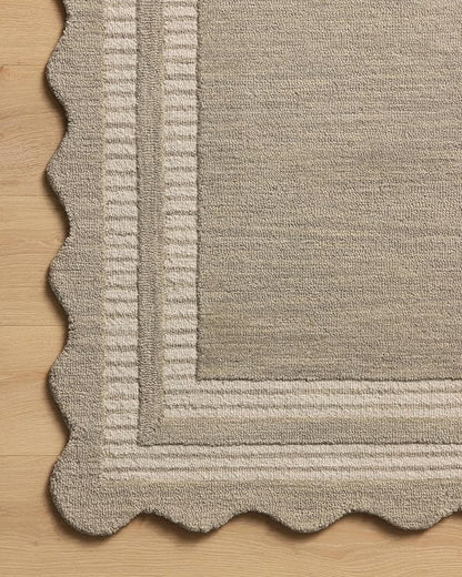 Loloi Chris Loves Julia Scottie Collection SCO-01 Fog/Ivory 2'-6" x 7'-6", .87" Pile Height, Runner Rug