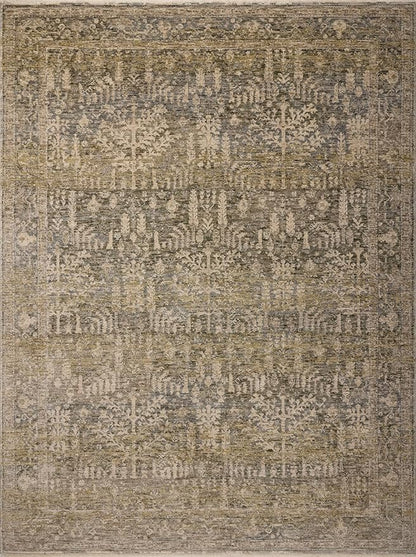 Loloi Magnolia Home by Joanna Gaines Junie Collection JUE-02 Moss/Natural 9'-6" x 9'-6", .38" Pile Height, Round Area Rug